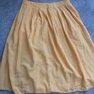 Forever 21 Yellow Knee-Length Skirt